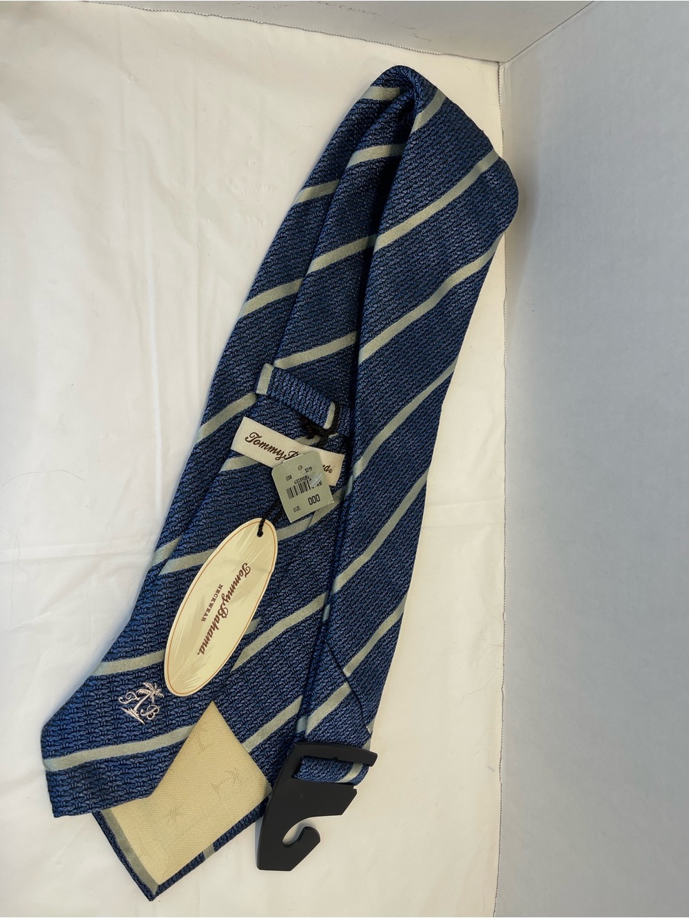 Tommy Bahama Blue Diagonal Stripe Silk Tie